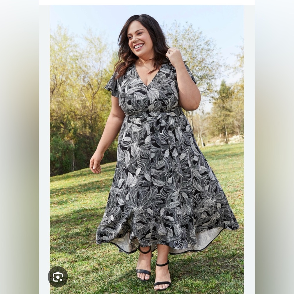 Lena Black and White Patterned Lane Bryant  Dress